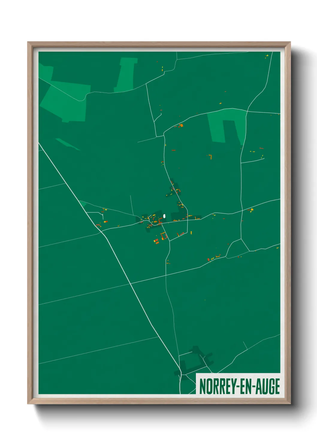 Une affiche de carte sur Norrey-en-Auge