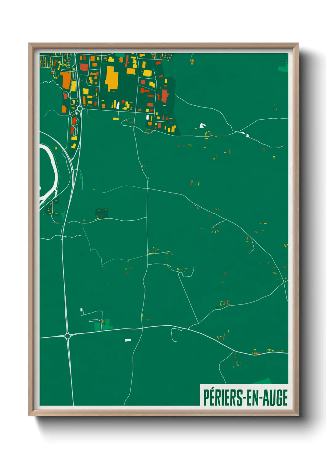Une affiche de carte sur Périers-en-Auge