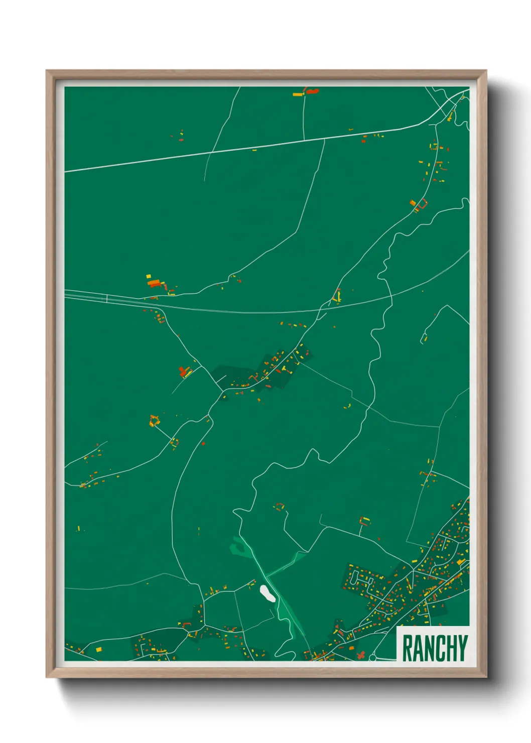 Une affiche de carte sur Ranchy