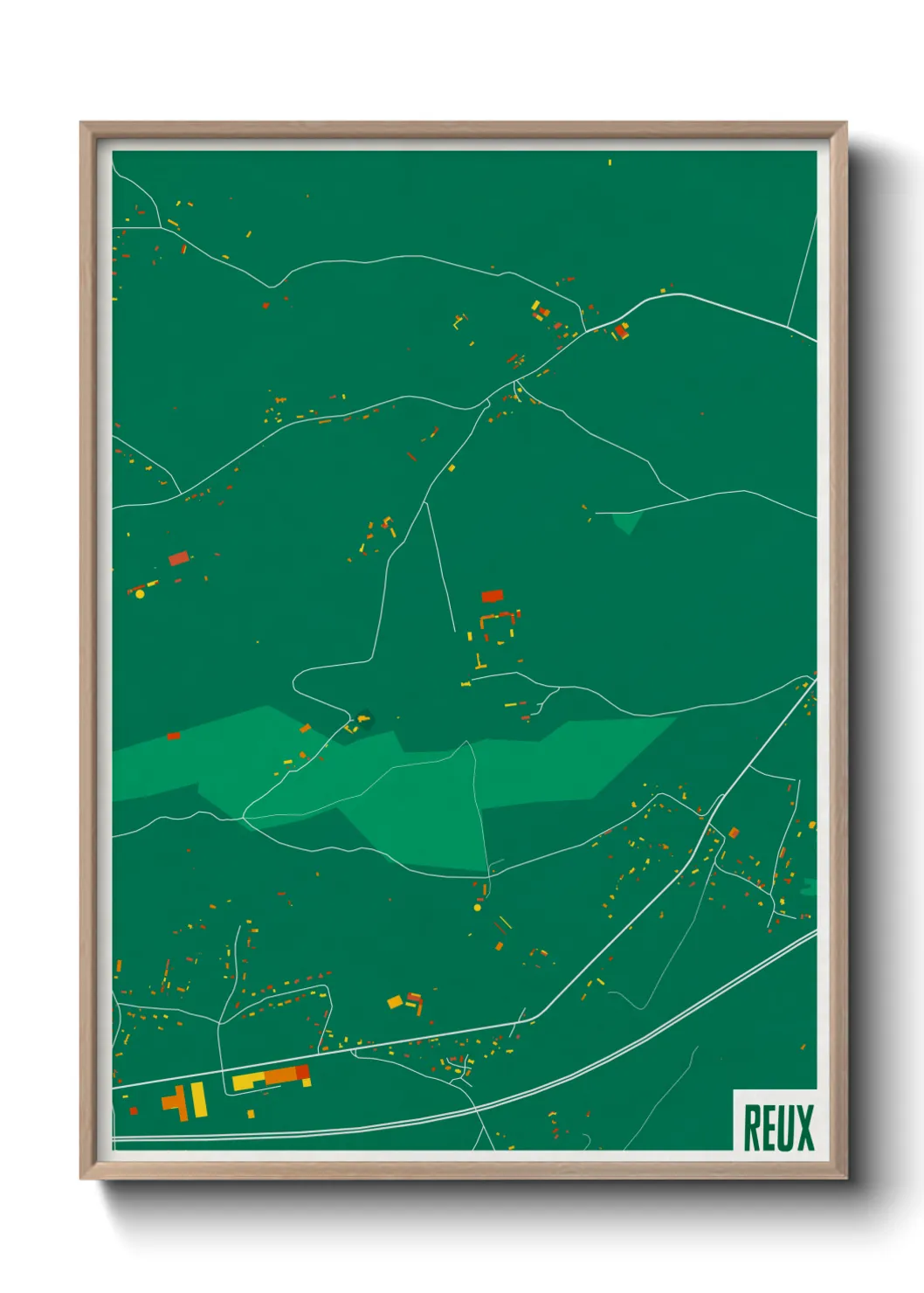 Une affiche de carte sur Reux