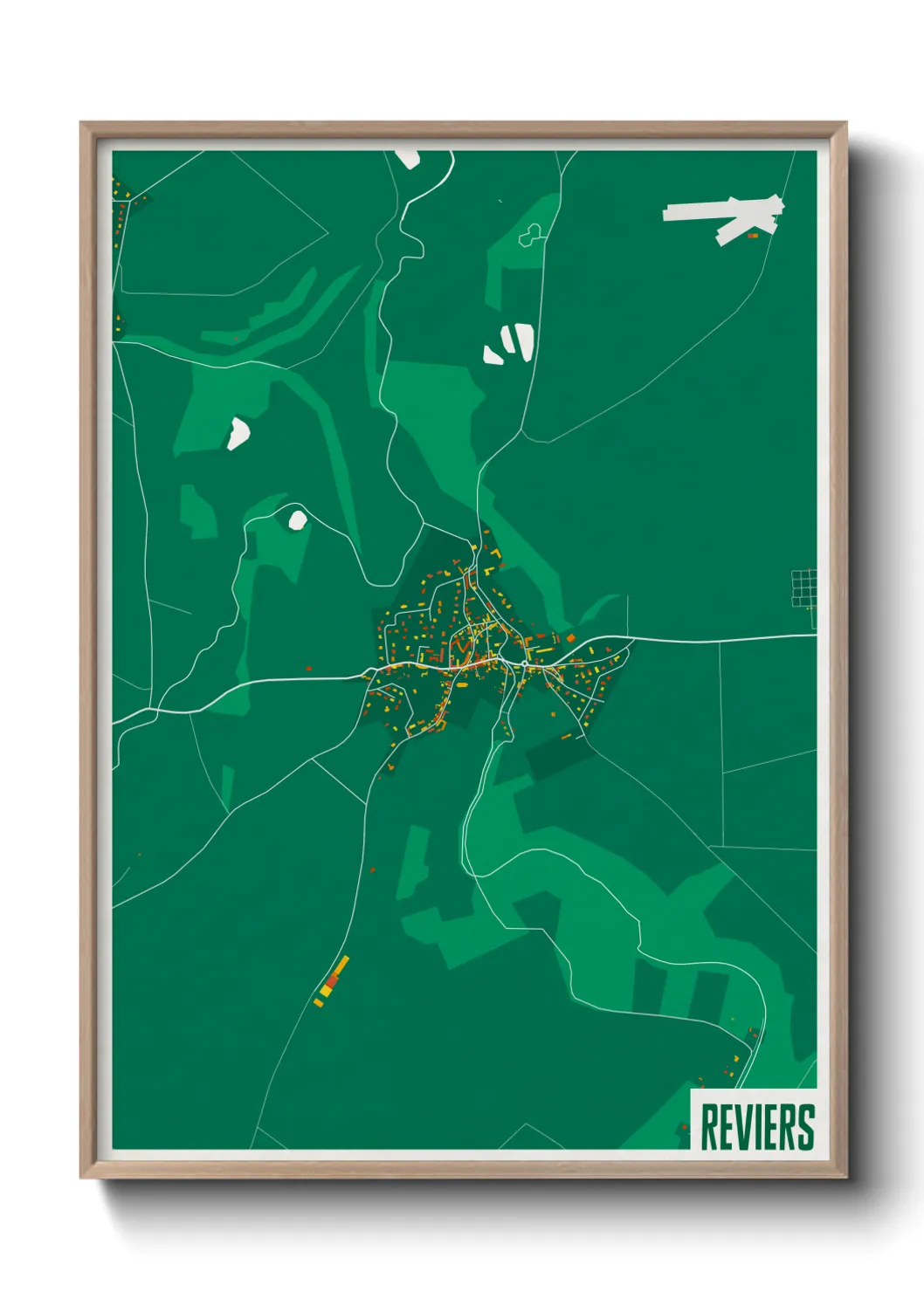 Une affiche de carte sur Reviers