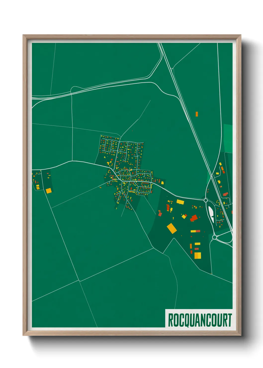 Une affiche de carte sur Rocquancourt