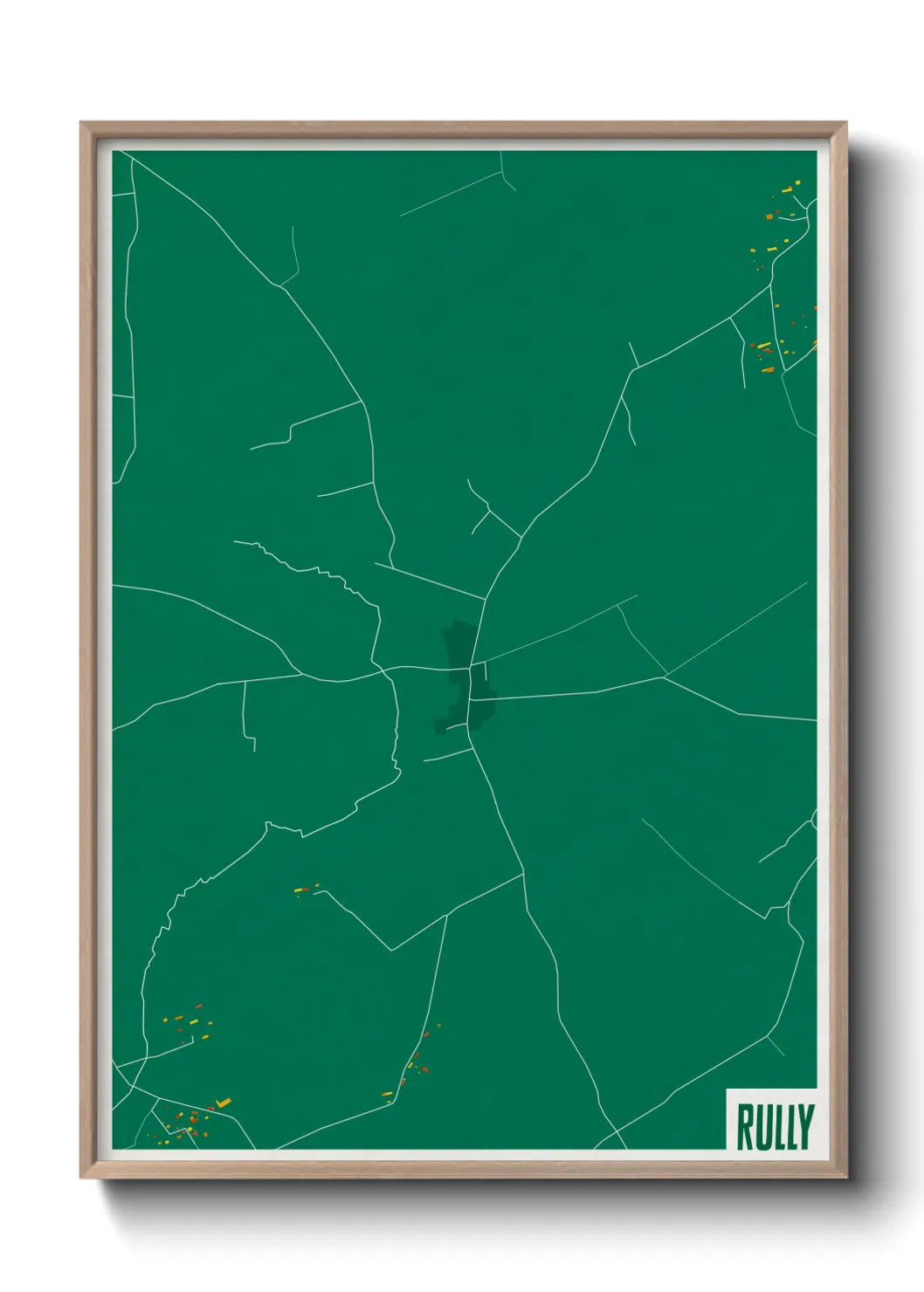 Une affiche de carte sur Rully