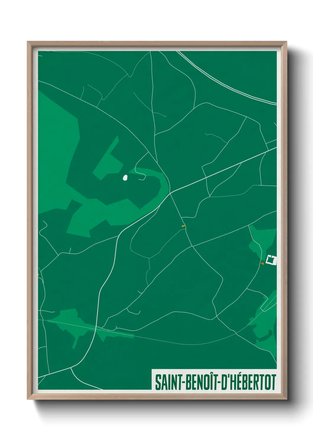 Une affiche de carte sur Saint-Benoît-d'Hébertot