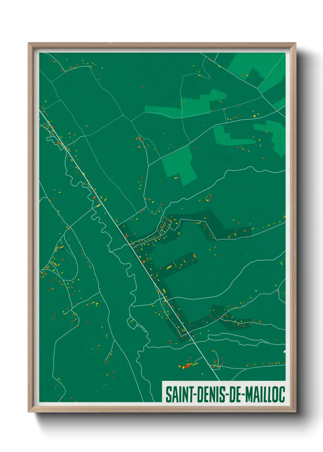 Un poster carteSaint-Denis-de-Mailloc