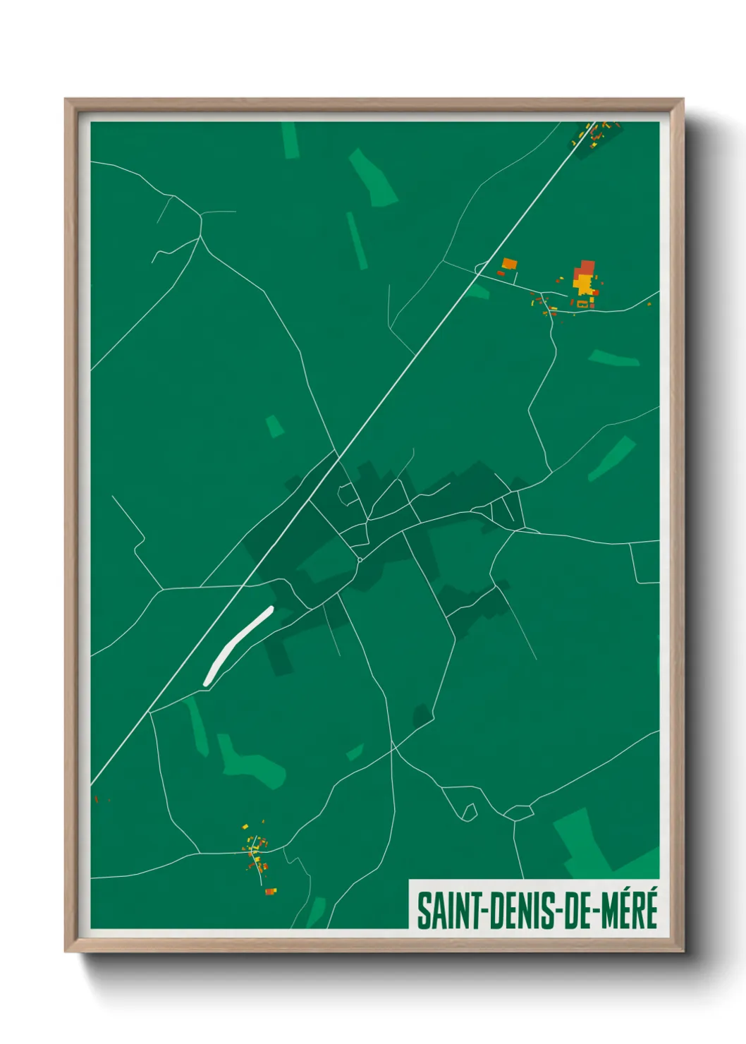 Un poster carteSaint-Denis-de-Méré