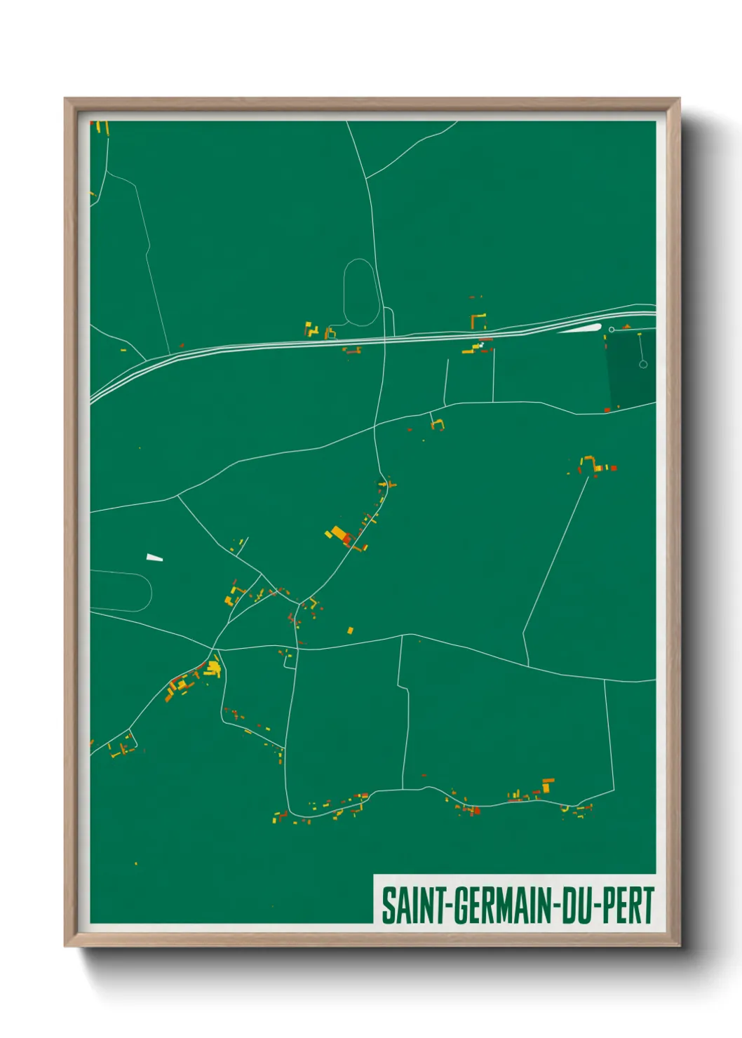 Une affiche de carte sur Saint-Germain-du-Pert