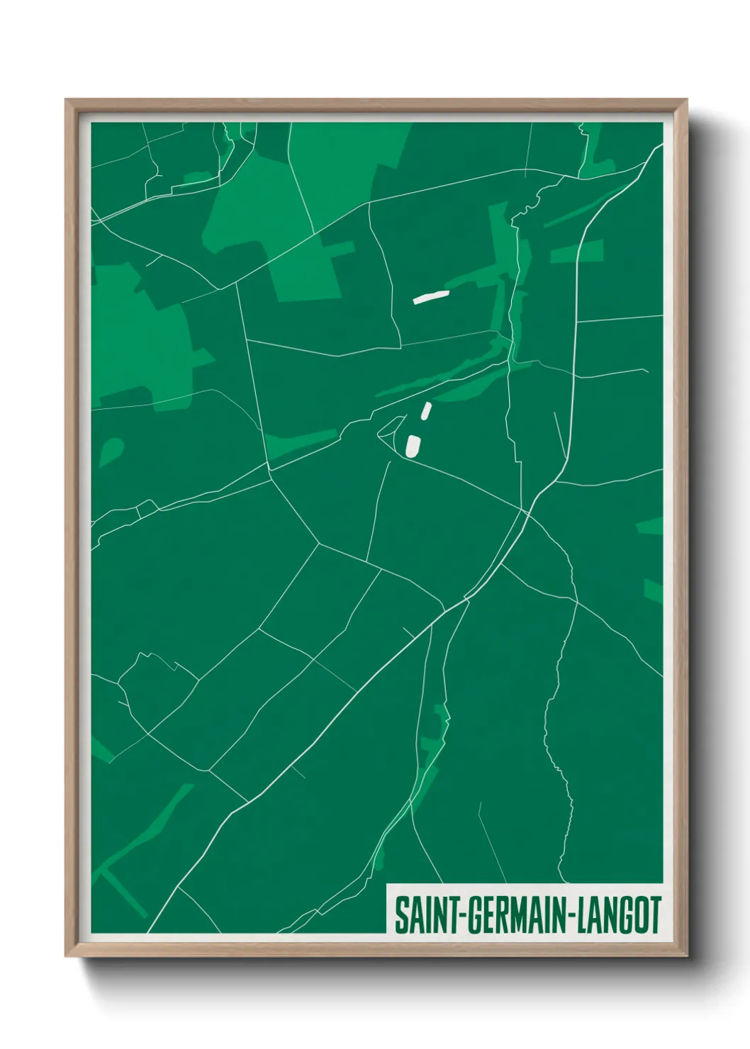 Une affiche de carte sur Saint-Germain-Langot