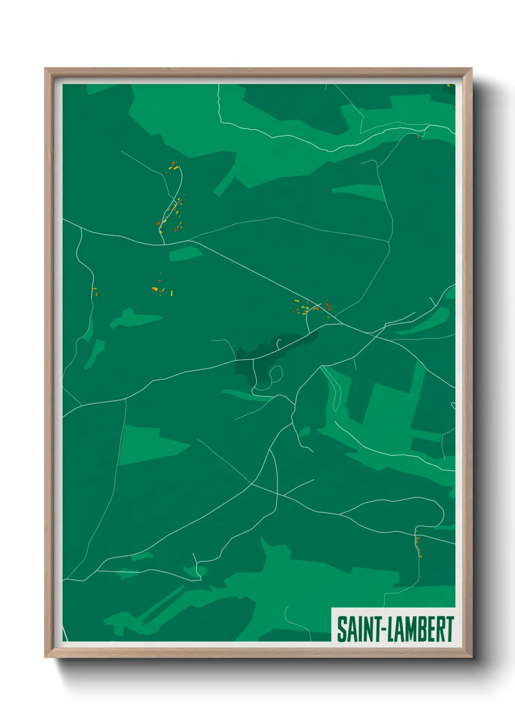 Une affiche de carte sur Saint-Lambert