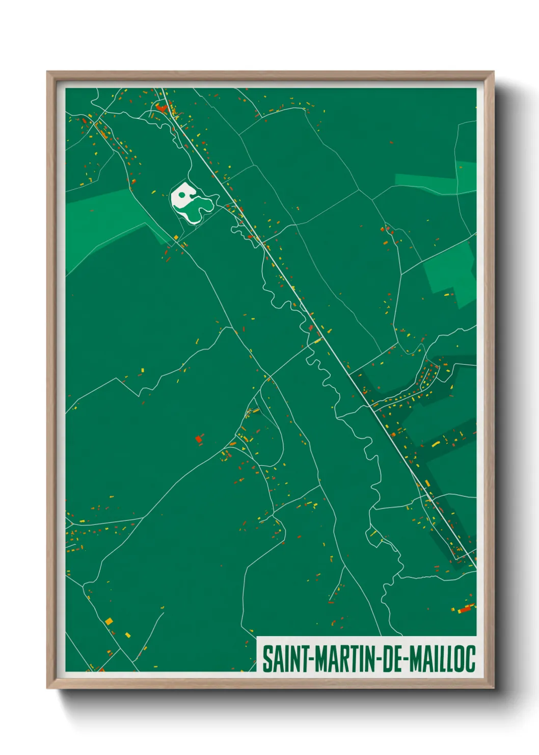 Une affiche de carte sur Saint-Martin-de-Mailloc