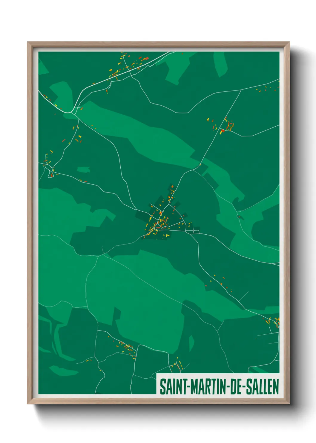 Un poster carteSaint-Martin-de-Sallen