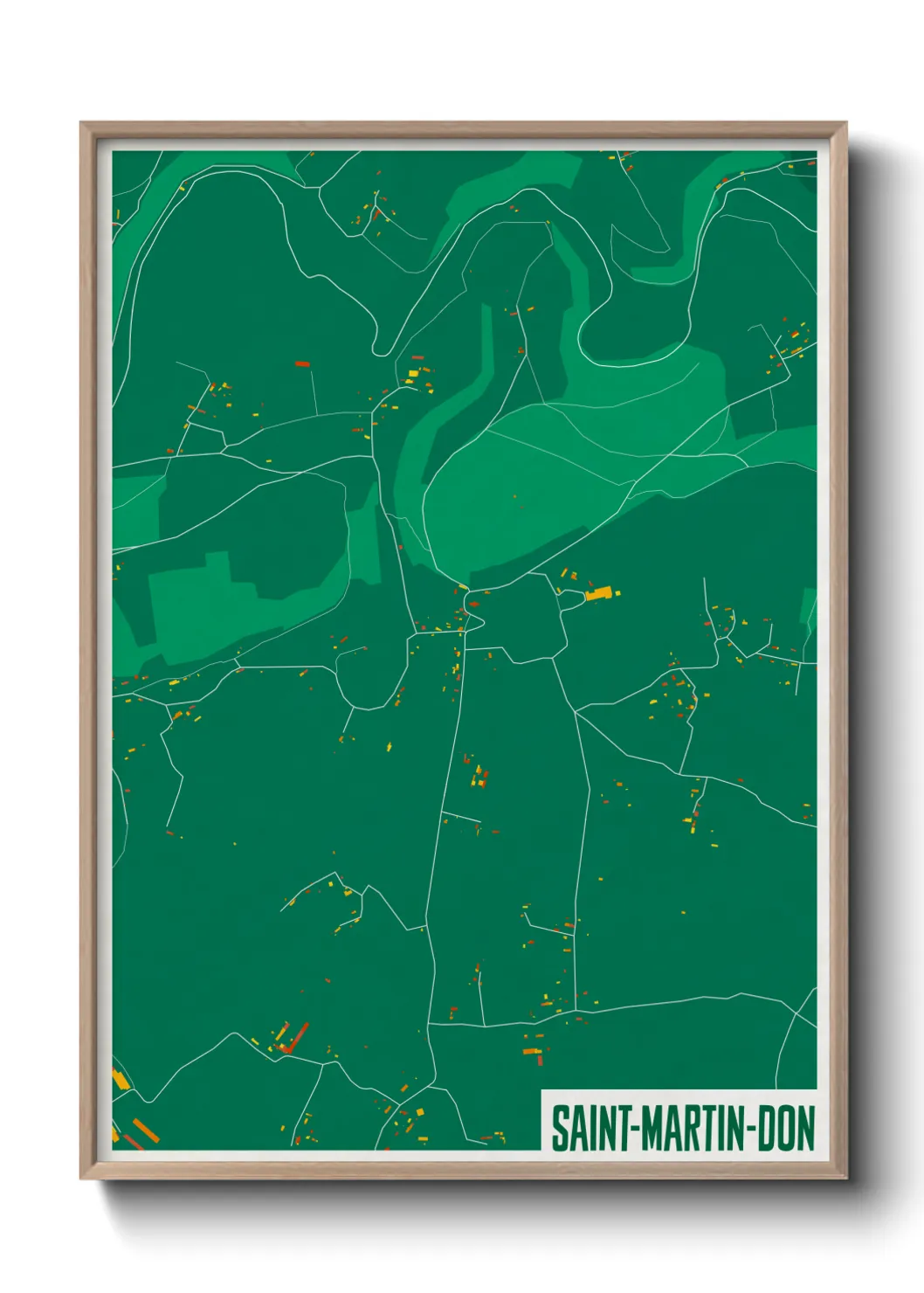 Une affiche de carte sur Saint-Martin-Don