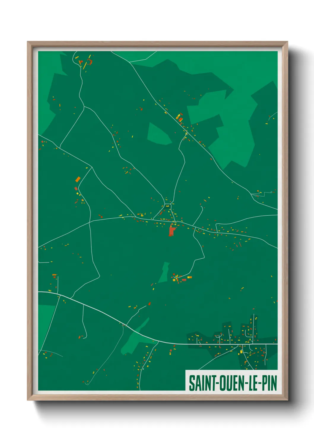 Un poster carteSaint-Ouen-le-Pin