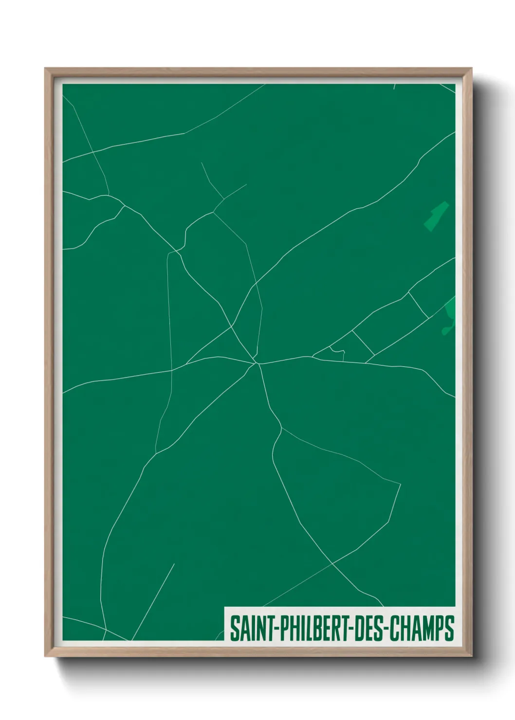 Une affiche de carte sur Saint-Philbert-des-Champs