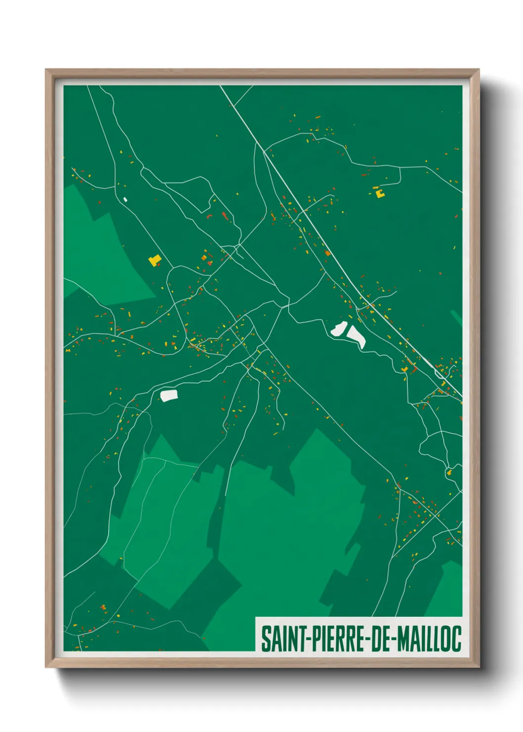 Une affiche de carte sur Saint-Pierre-de-Mailloc