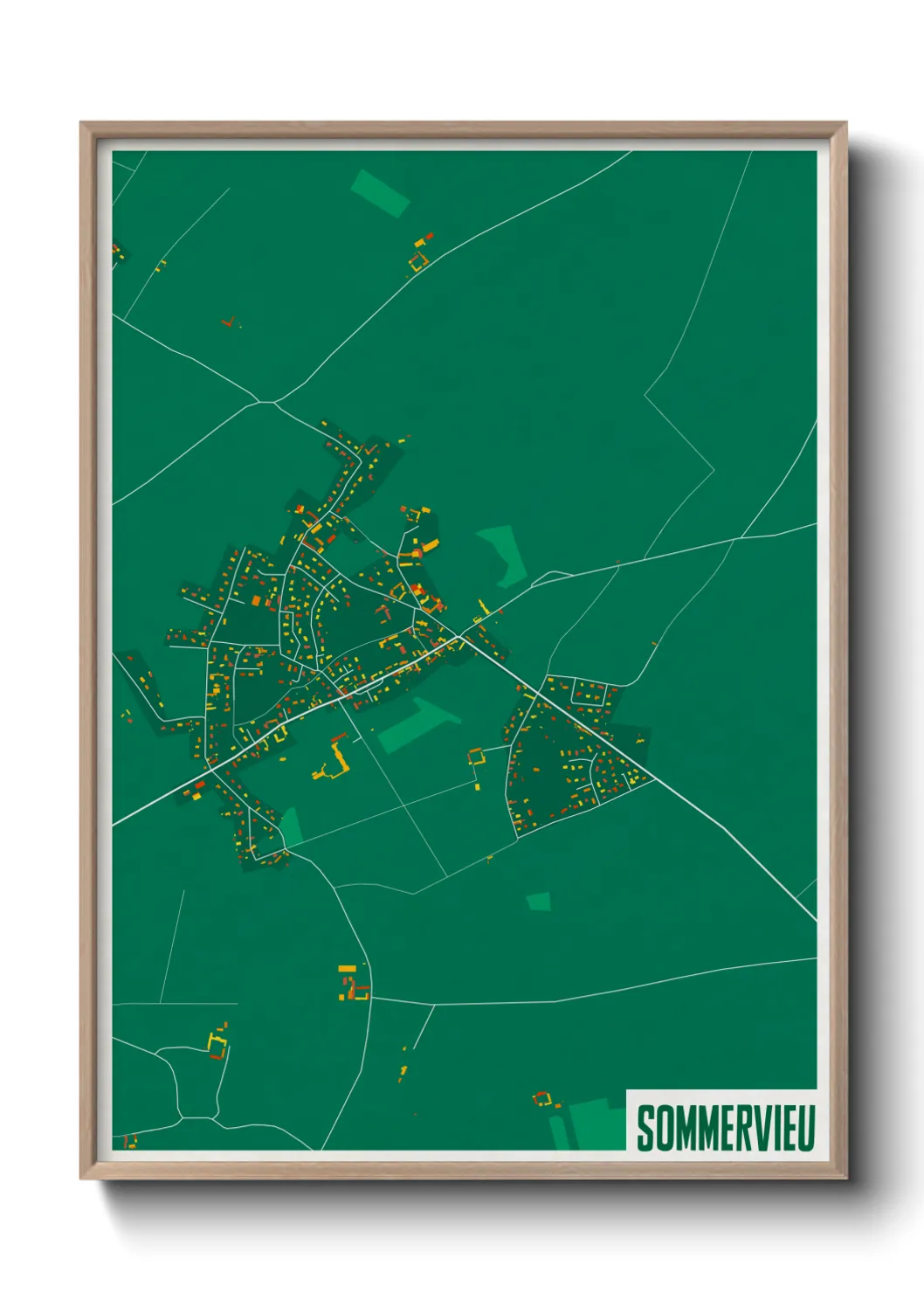 Une affiche de carte sur Sommervieu