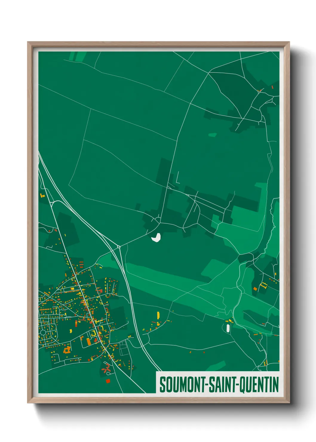 Un poster carteSoumont-Saint-Quentin