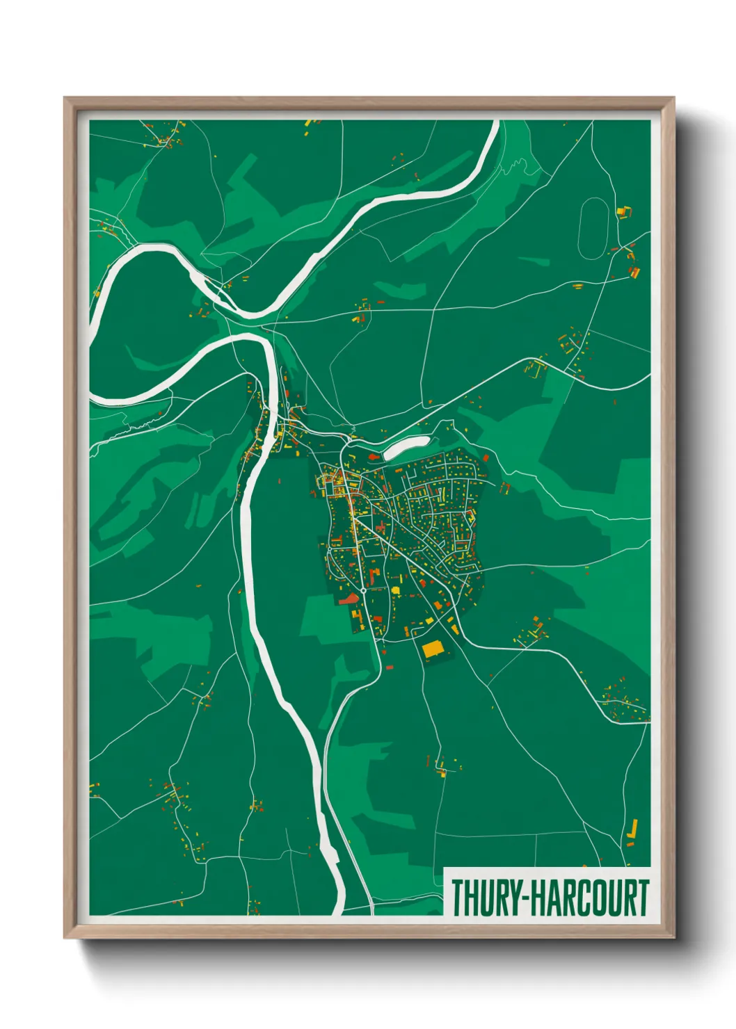 Une affiche de carte sur Thury-Harcourt