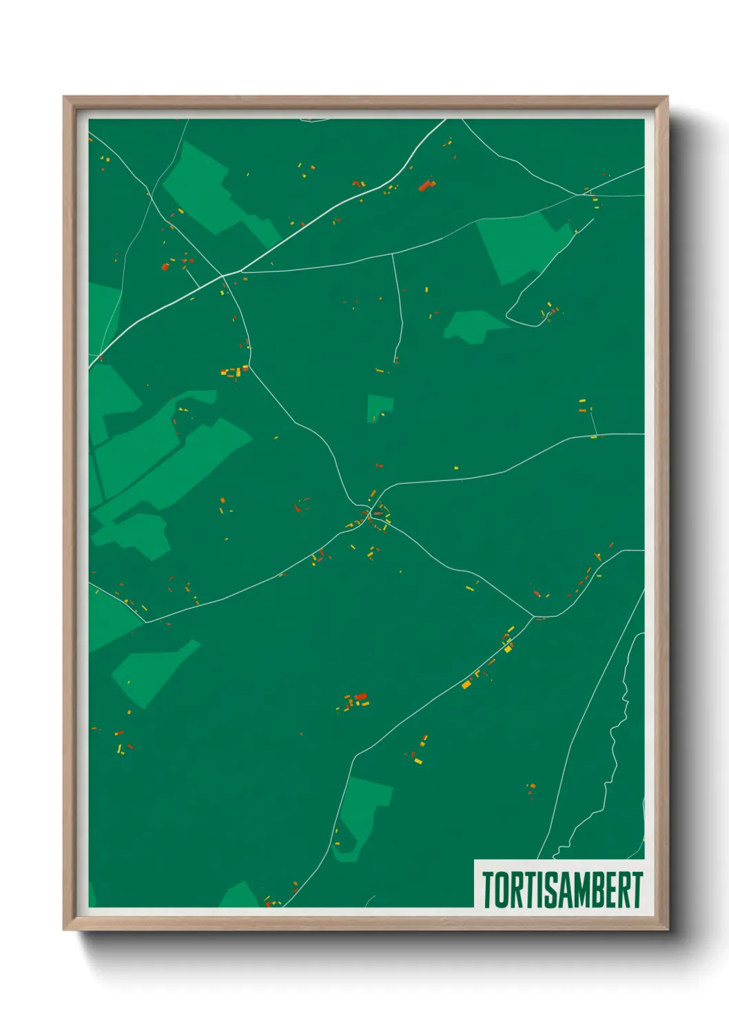 Une affiche de carte sur Tortisambert