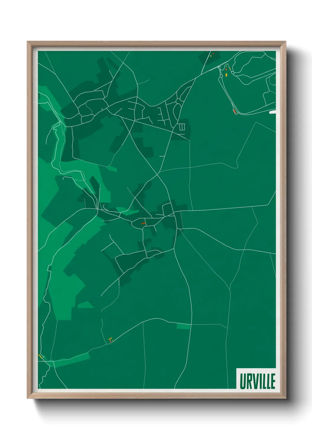 Une affiche de carte sur Urville