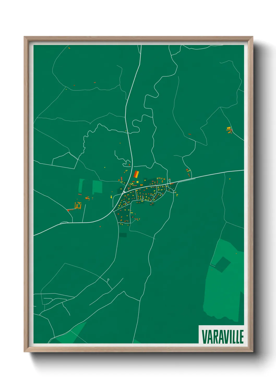 Une affiche de carte sur Varaville