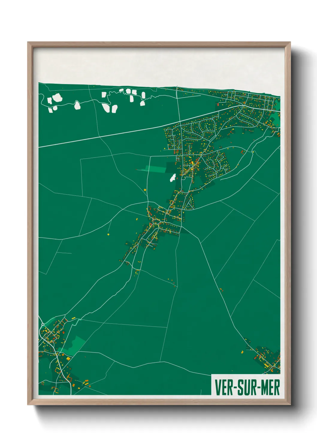 Une affiche de carte sur Ver-sur-Mer