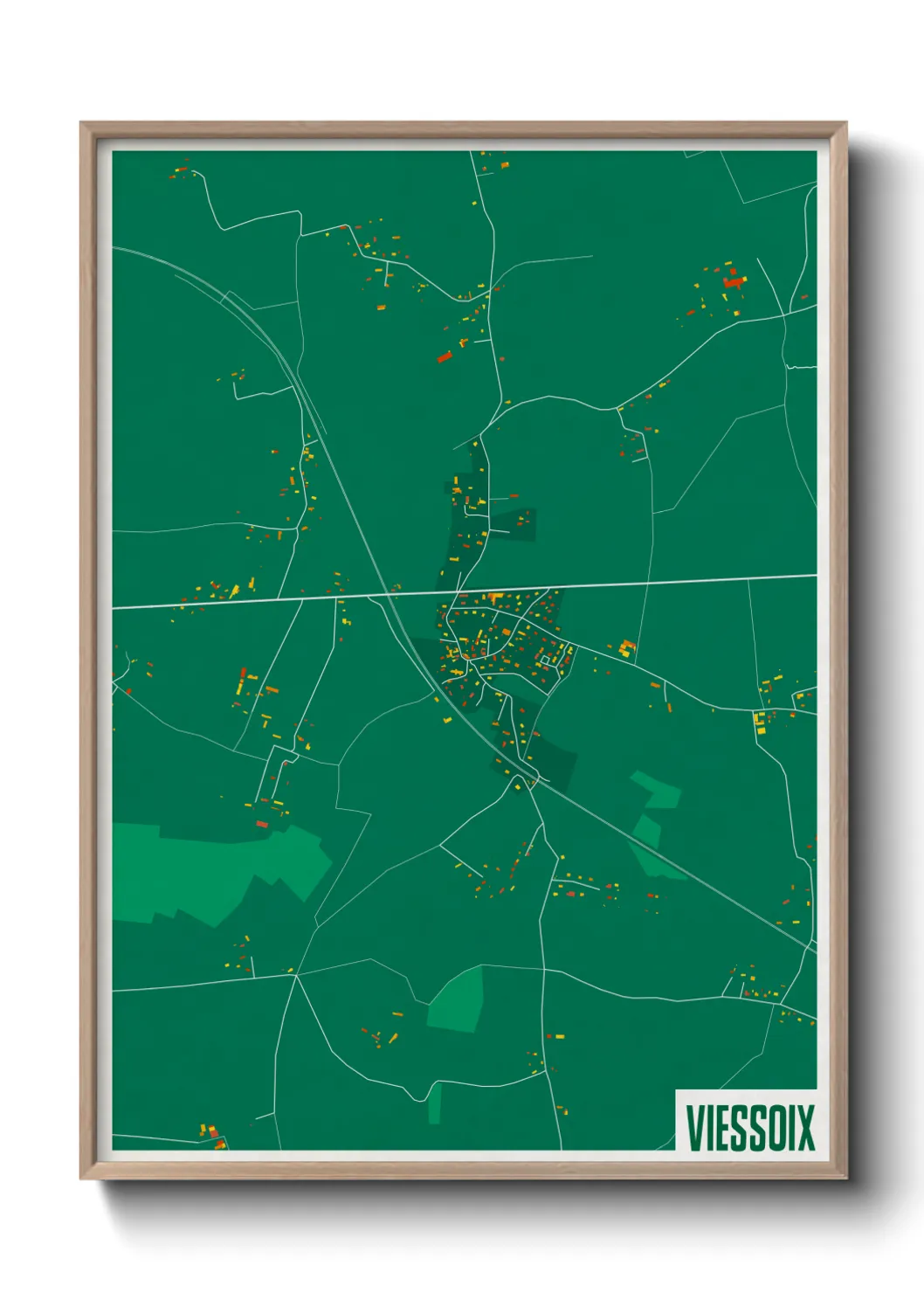 Une affiche de carte sur Viessoix