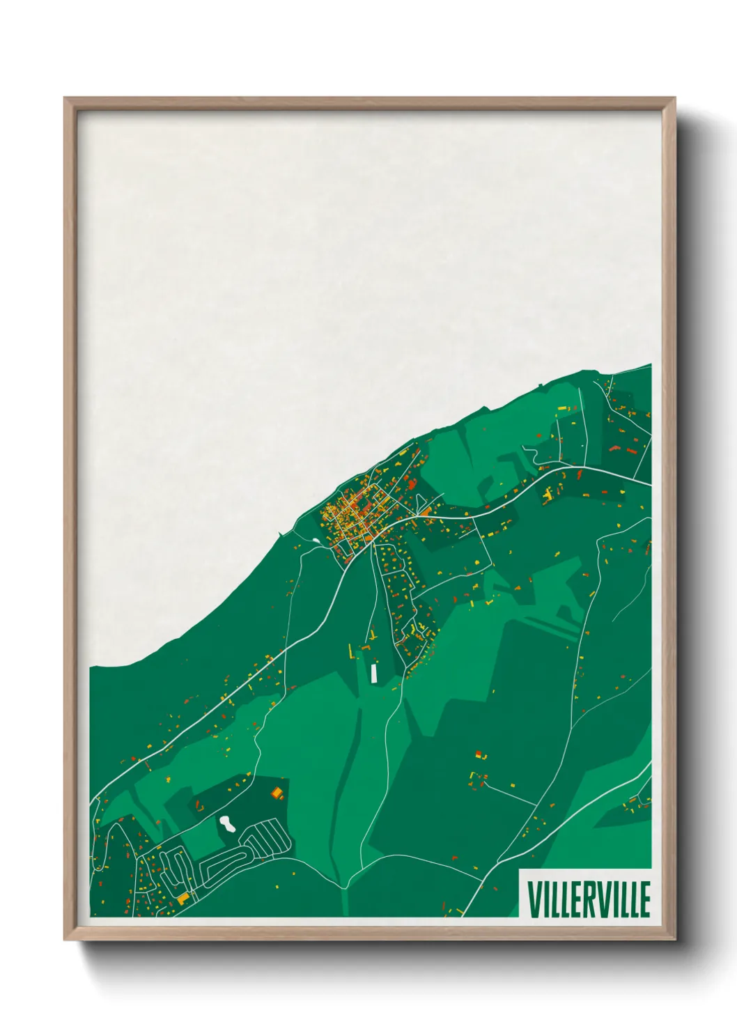 Une affiche de carte sur Villerville