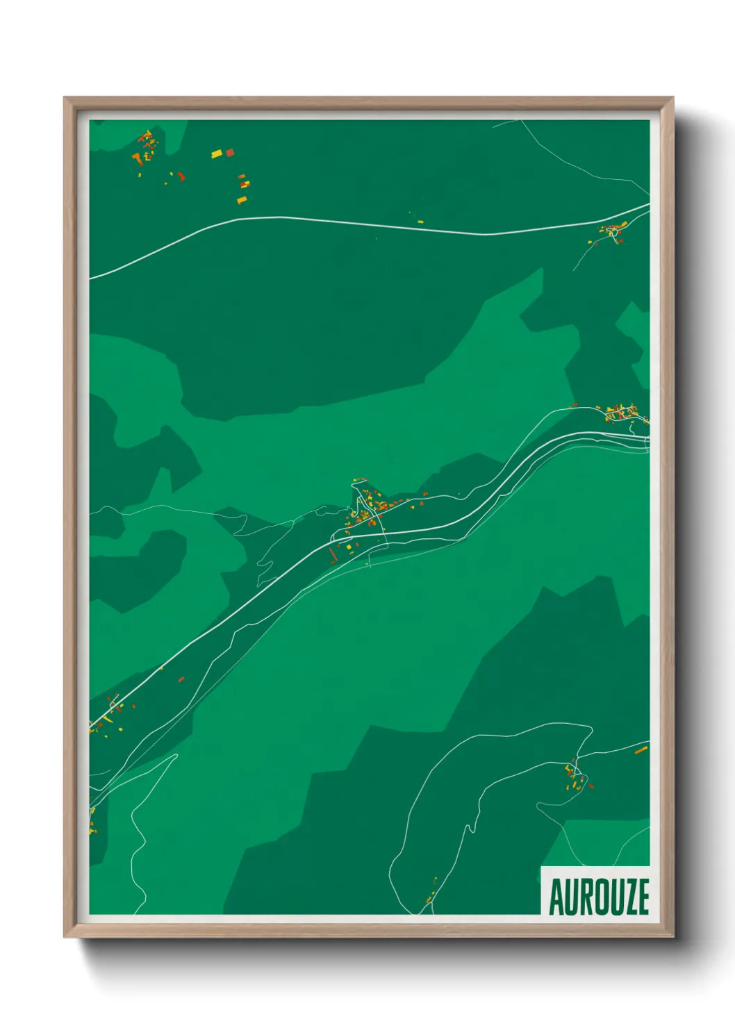 Une affiche de carte sur Aurouze