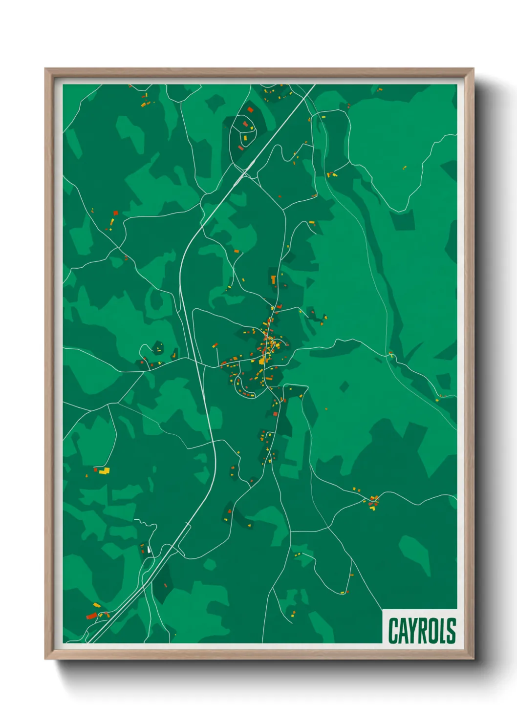 Une affiche de carte sur Cayrols