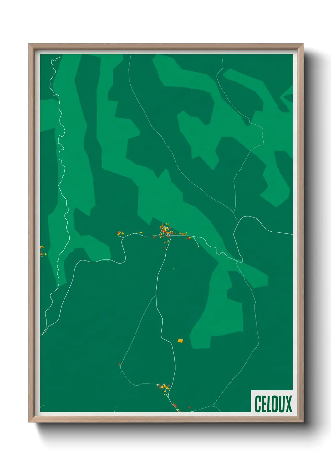 Une affiche de carte sur Celoux