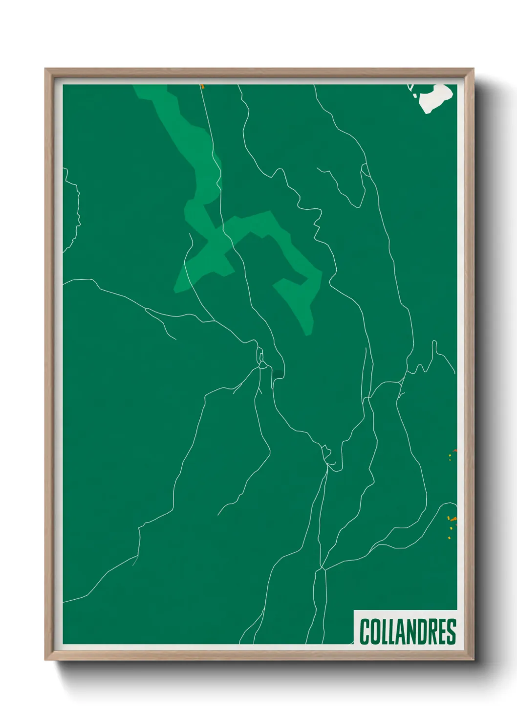 Une affiche de carte sur Collandres