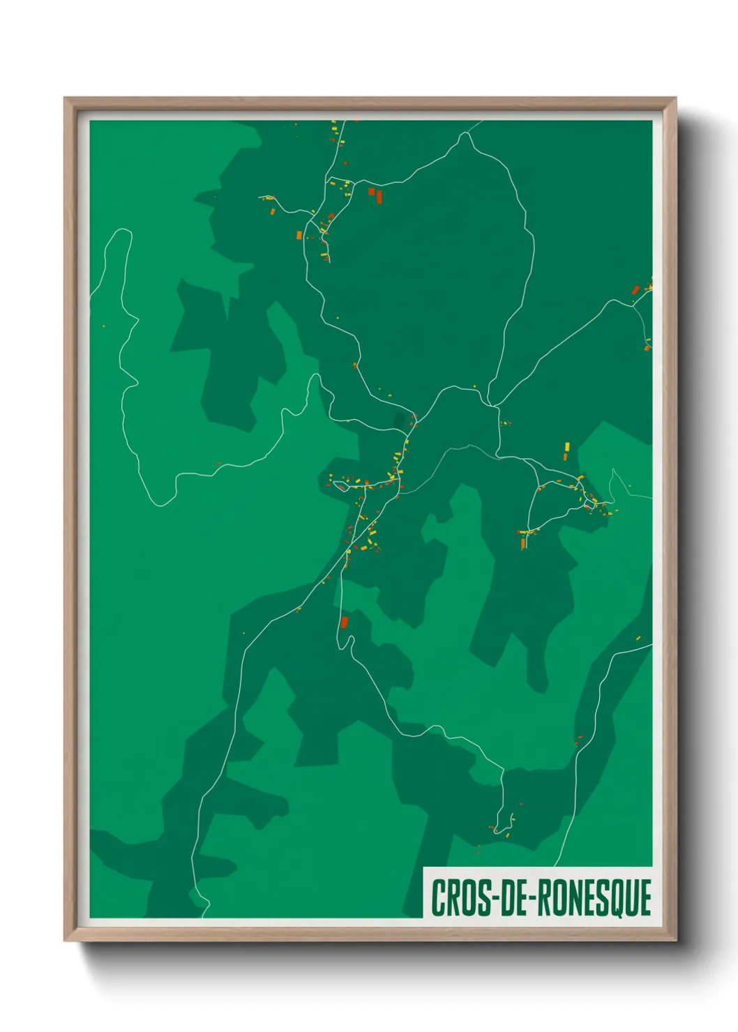 Une affiche de carte sur Cros-de-Ronesque