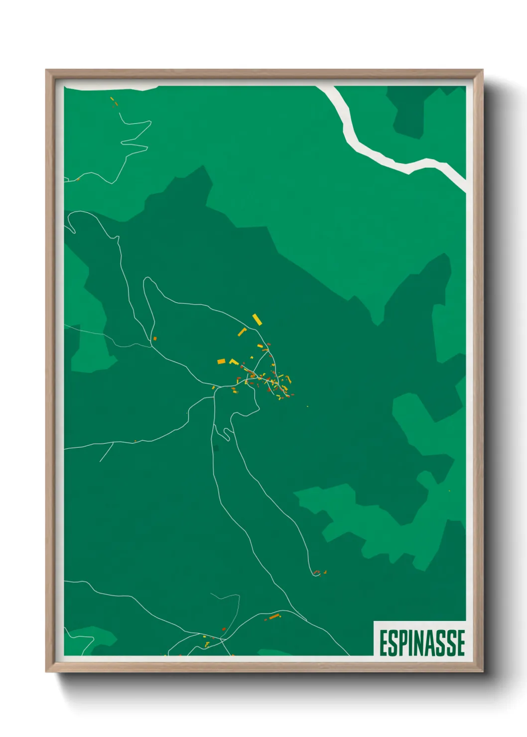 Une affiche de carte sur Espinasse