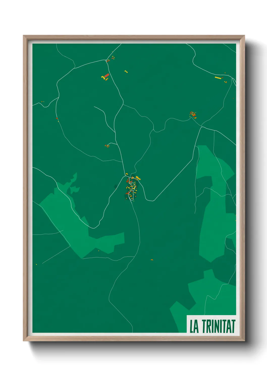 Une affiche de carte sur La Trinitat