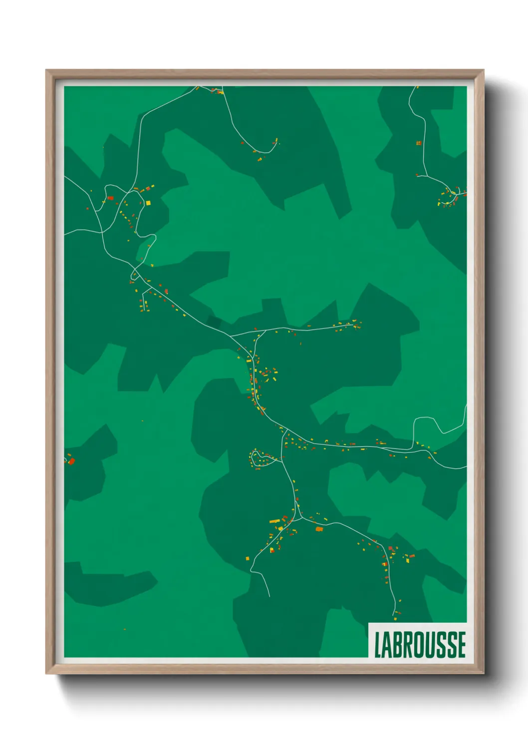 Une affiche de carte sur Labrousse