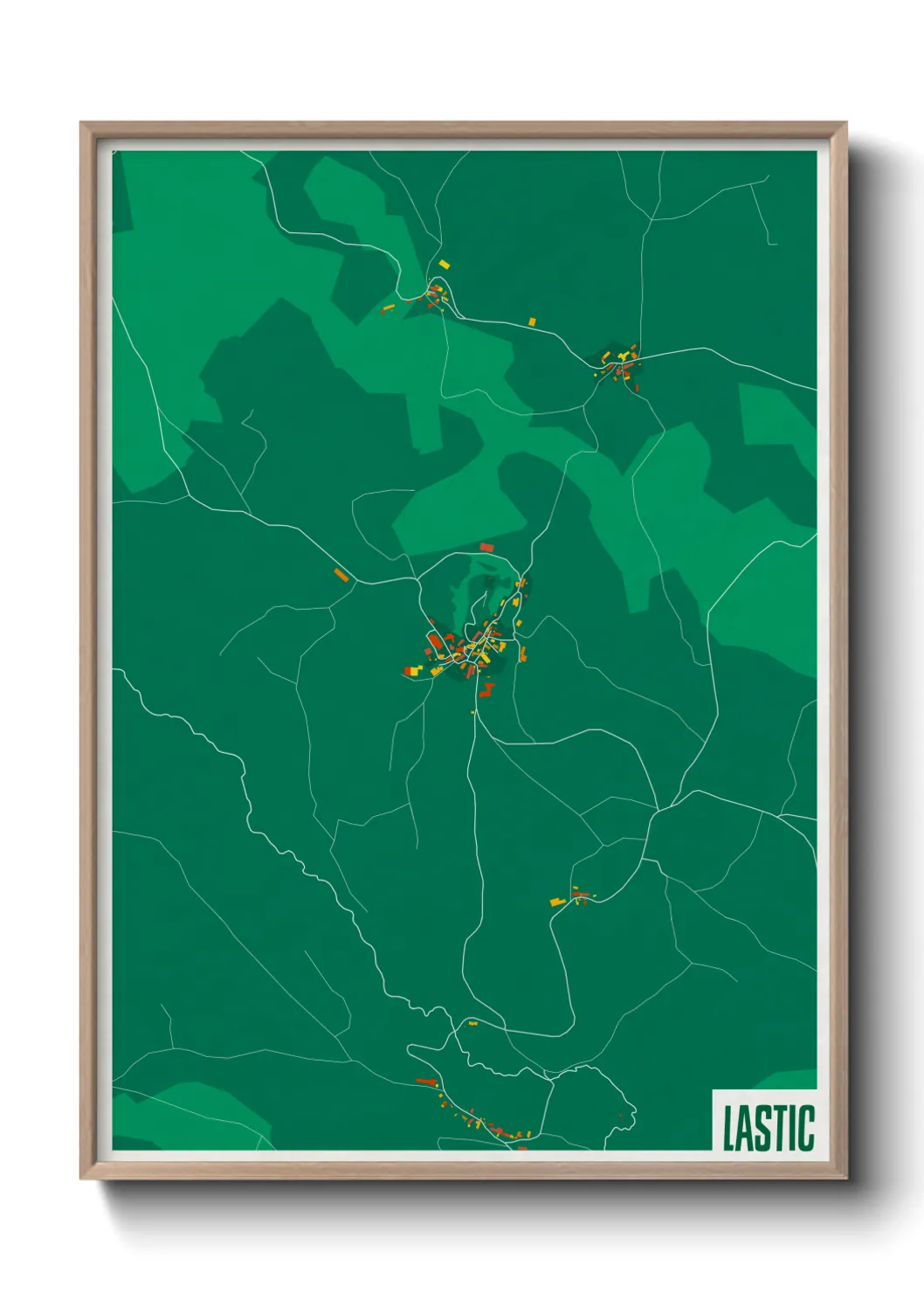 Une affiche de carte sur Lastic