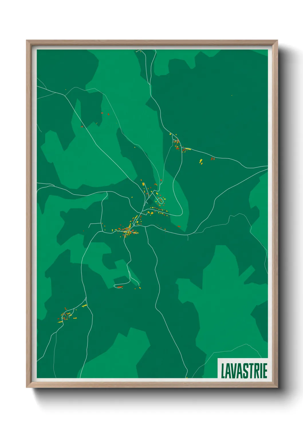 Une affiche de carte sur Lavastrie