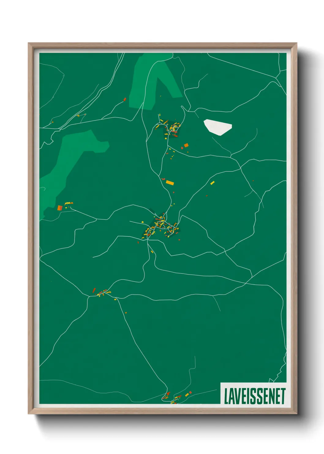 Une affiche de carte sur Laveissenet