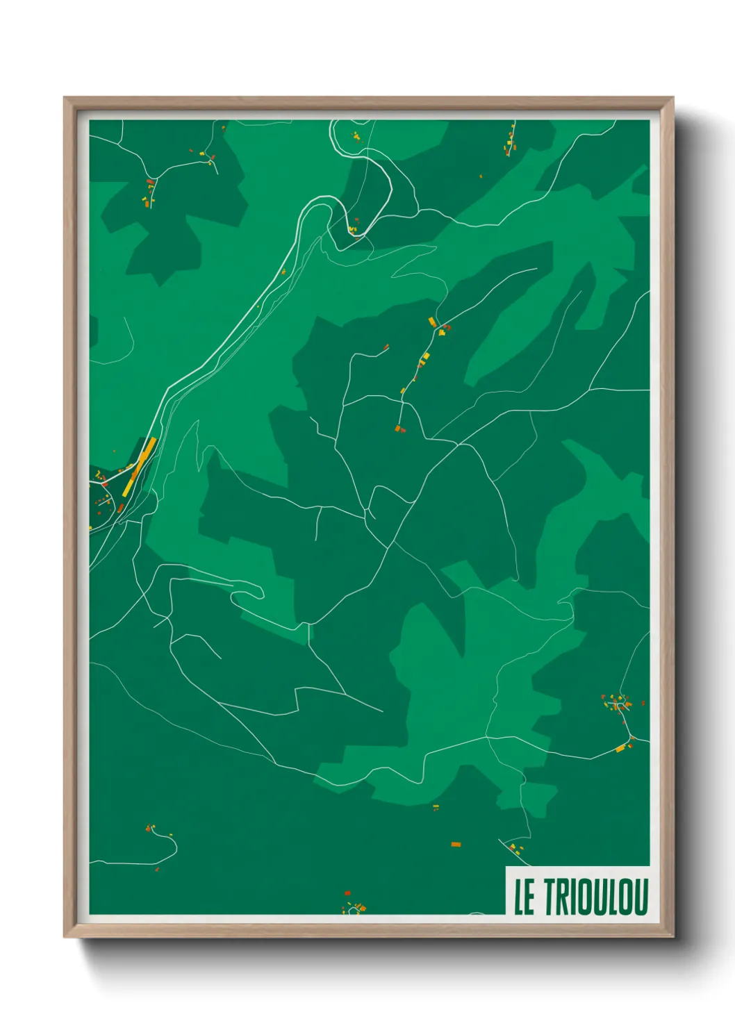 Une affiche de carte sur Le Trioulou