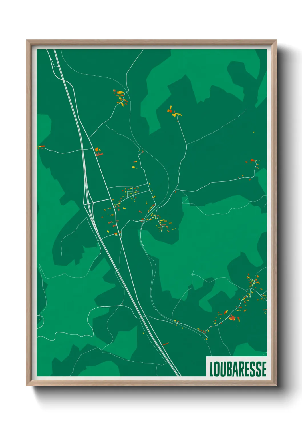 Une affiche de carte sur Loubaresse