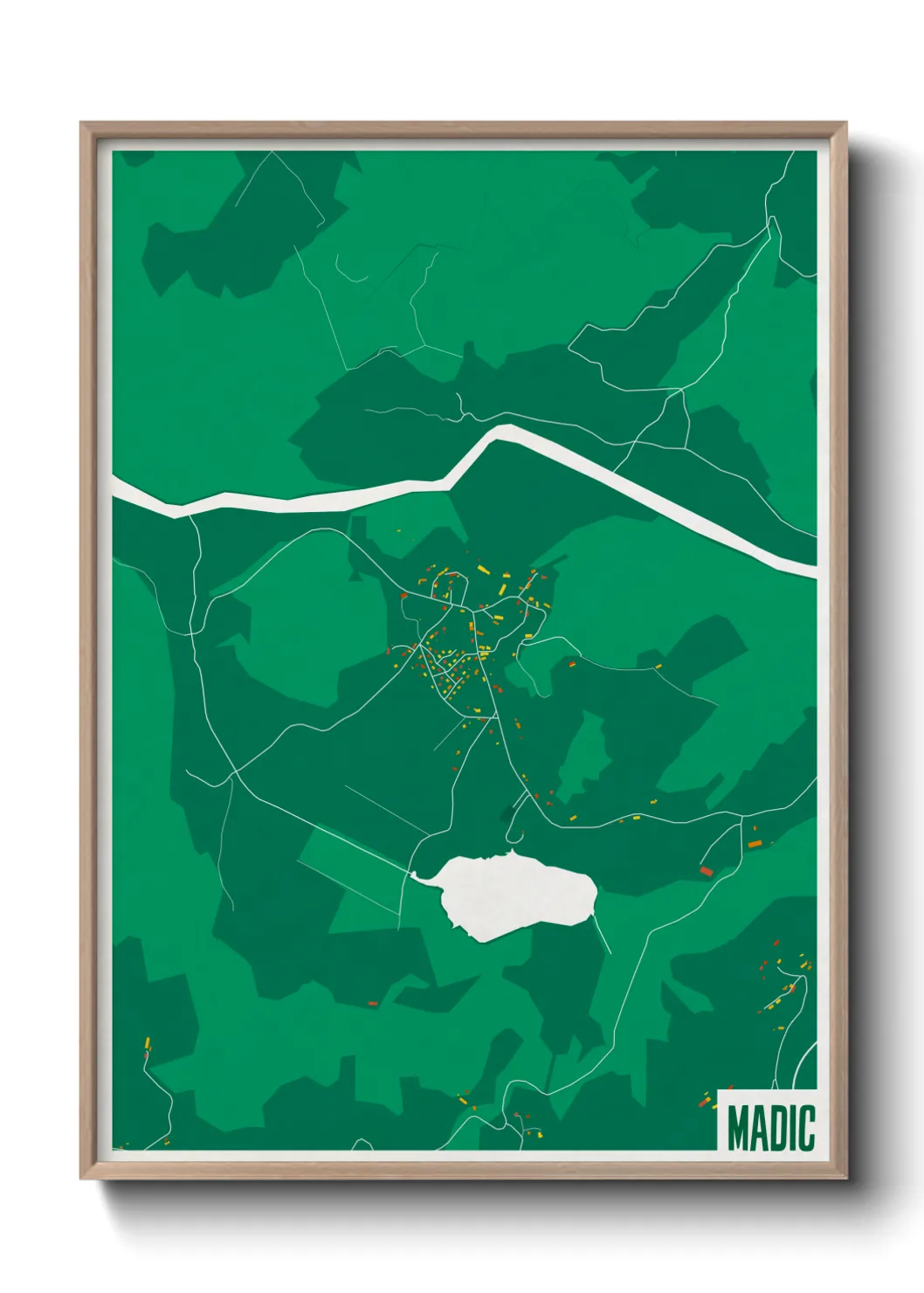 Une affiche de carte sur Madic