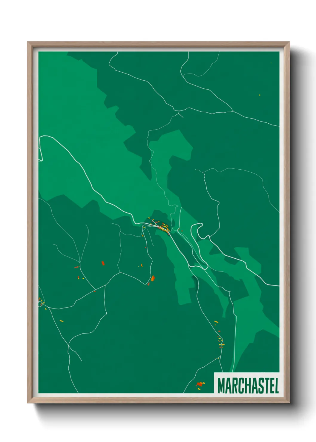 Une affiche de carte sur Marchastel