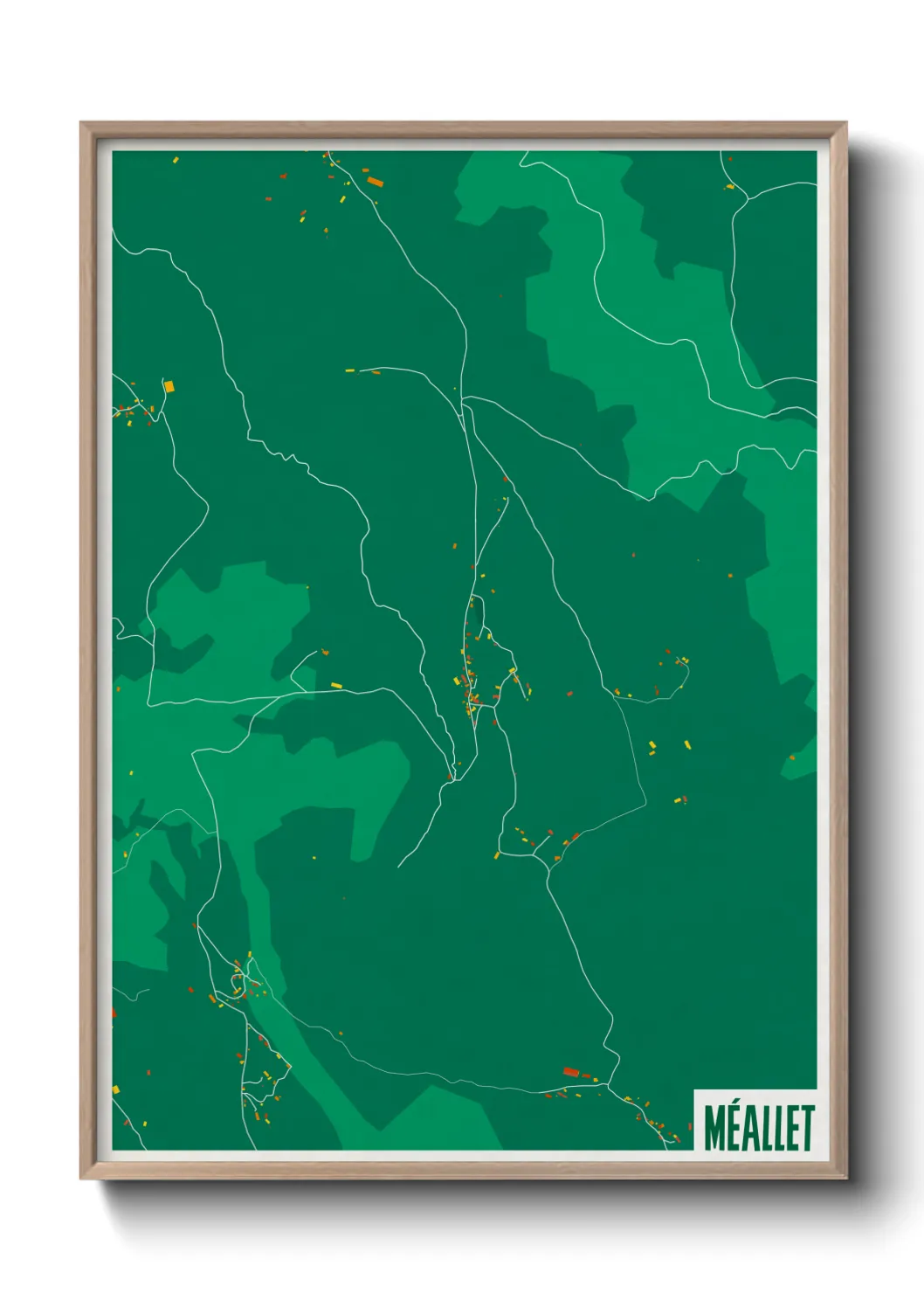 Une affiche de carte sur Méallet