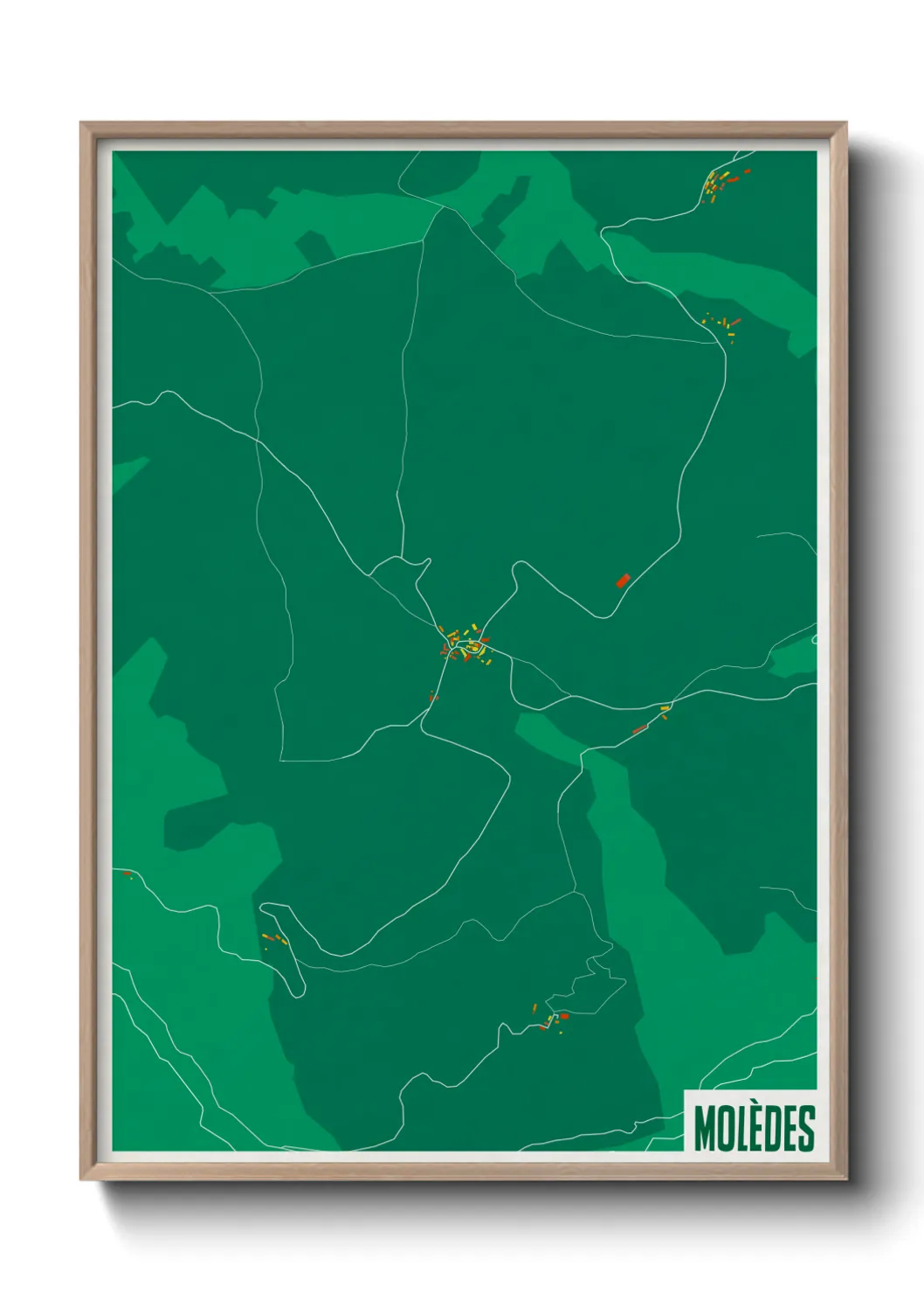 Une affiche de carte sur Molèdes