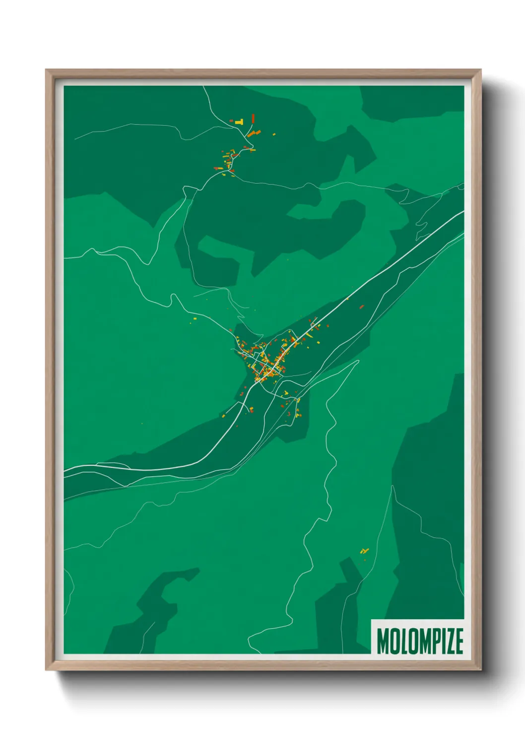 Une affiche de carte sur Molompize