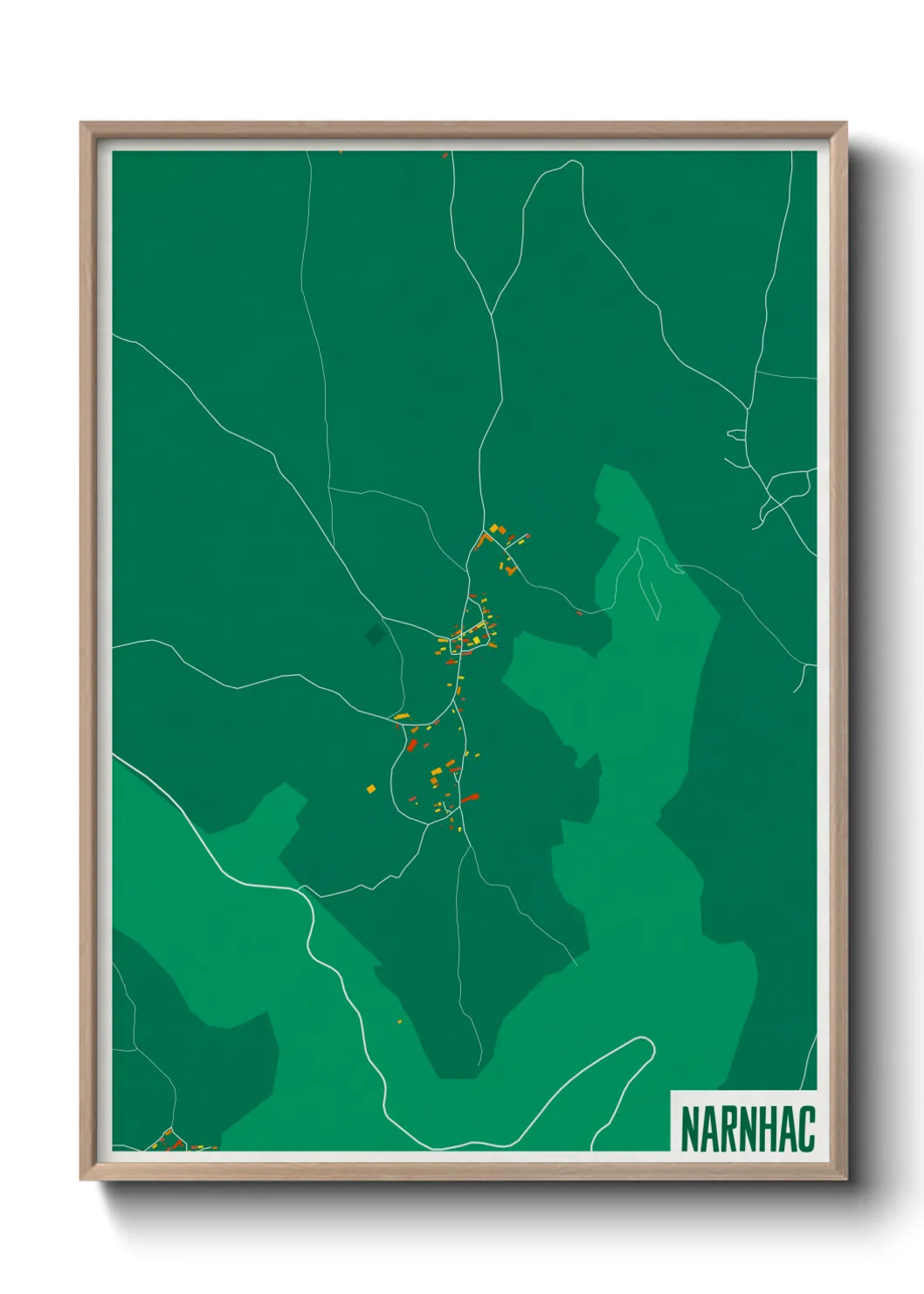 Une affiche de carte sur Narnhac
