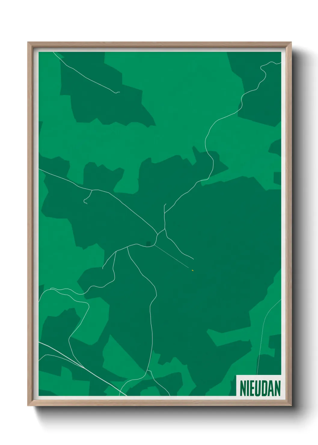 Une affiche de carte sur Nieudan