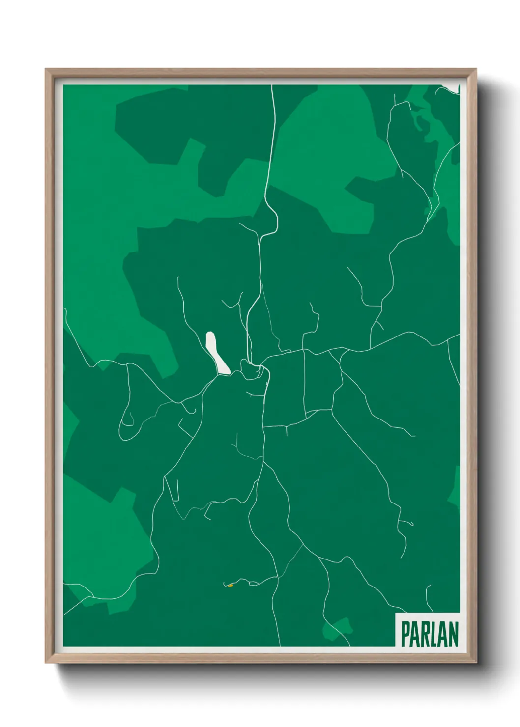 Une affiche de carte sur Parlan