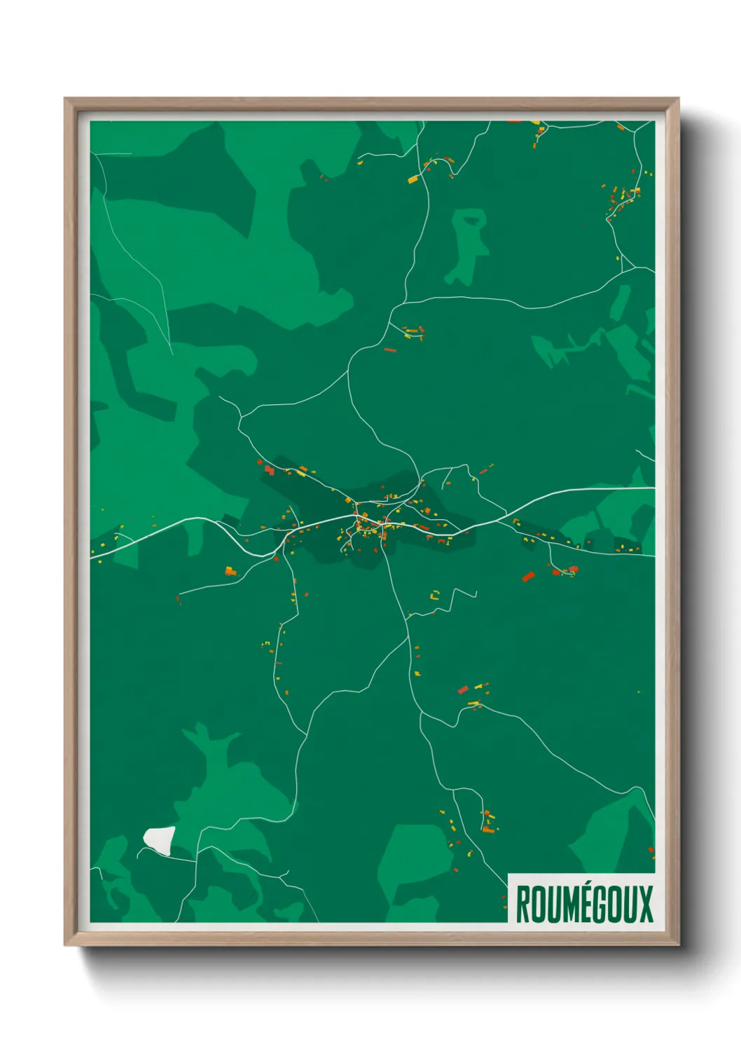 Une affiche de carte sur Roumégoux